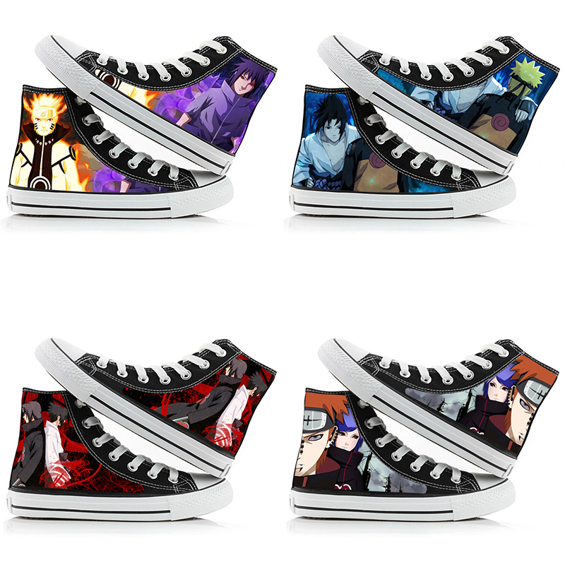 Anime Cosplay Couples Ideas - Naruto Uzumaki High-Top-Leinenschuhe für Männer und