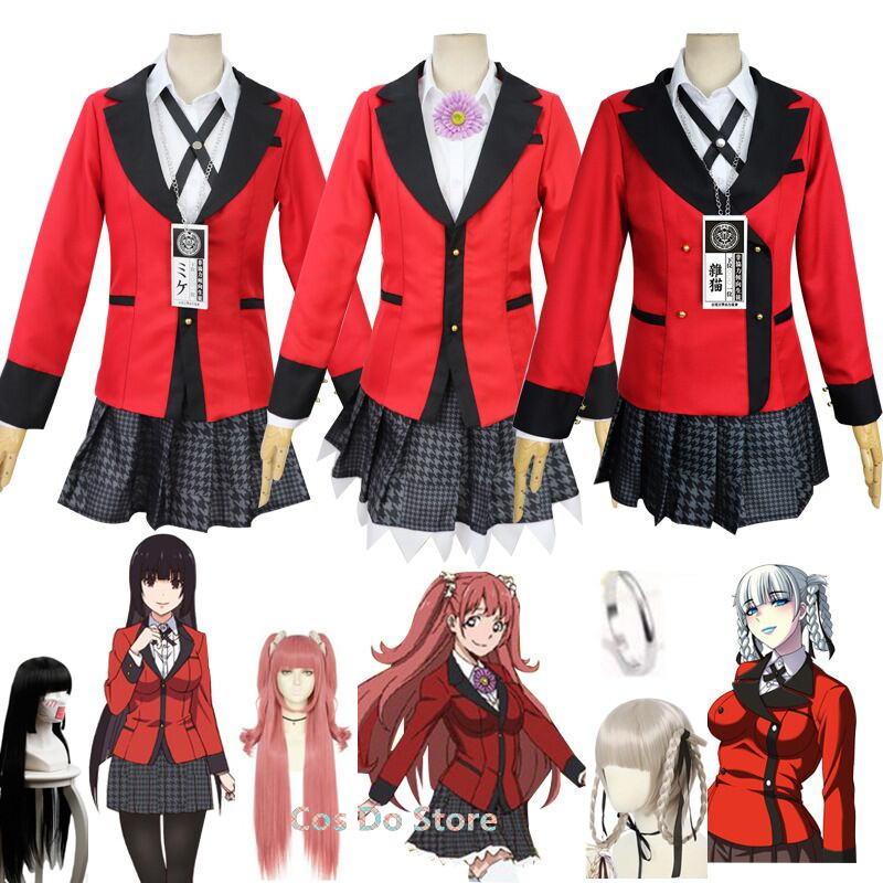 Anime Cosplay Yumeko - Anime Kakegurui Yumeko Kostüme Kirari Momobami