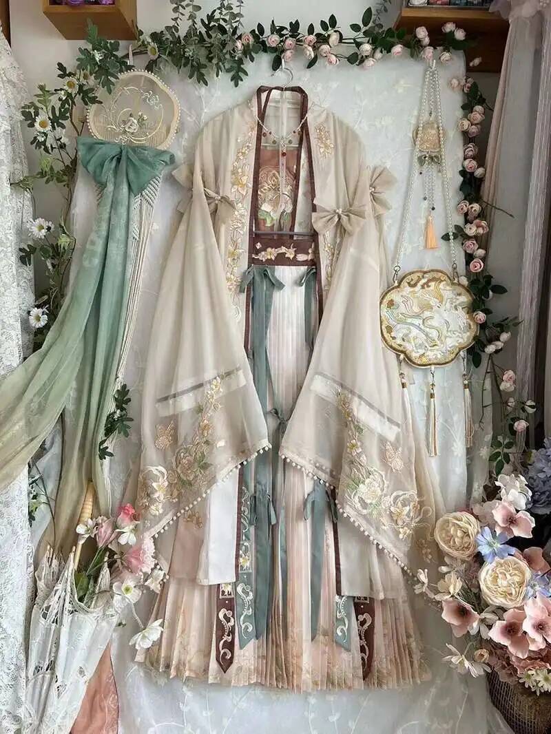 Anime Cosplay Dance - Chinesisches Damen-Hanfu-Kleid im Antikstil, 4-teiliges Set,