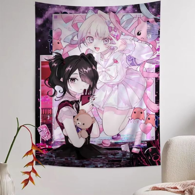 VIKAMA Rosa Anime-Mädchen Wand – Anime Cosplay Girl Photo Bewertung und Preis