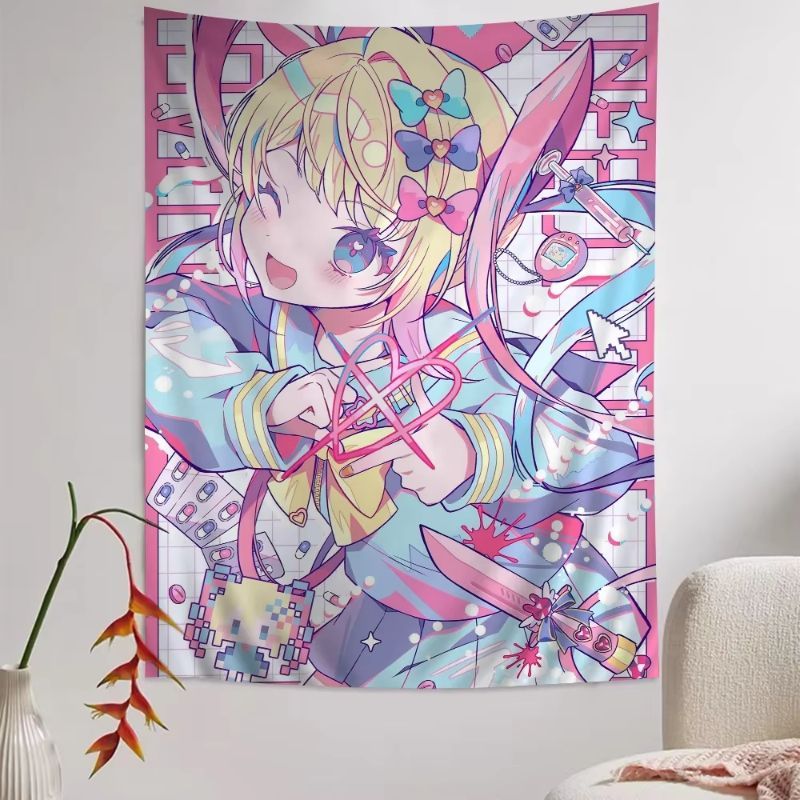 VIKAMA Rosa Anime-Mädchen Wand – Anime Cosplay Girl Photo Bewertung und Preis
