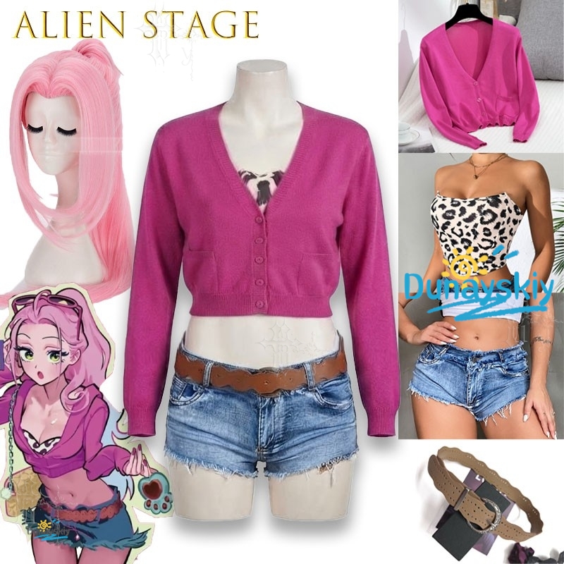 Heißes Mädchen-Outfit in Pink: – Anime Cosplay Girl Photo Bewertung und Preis