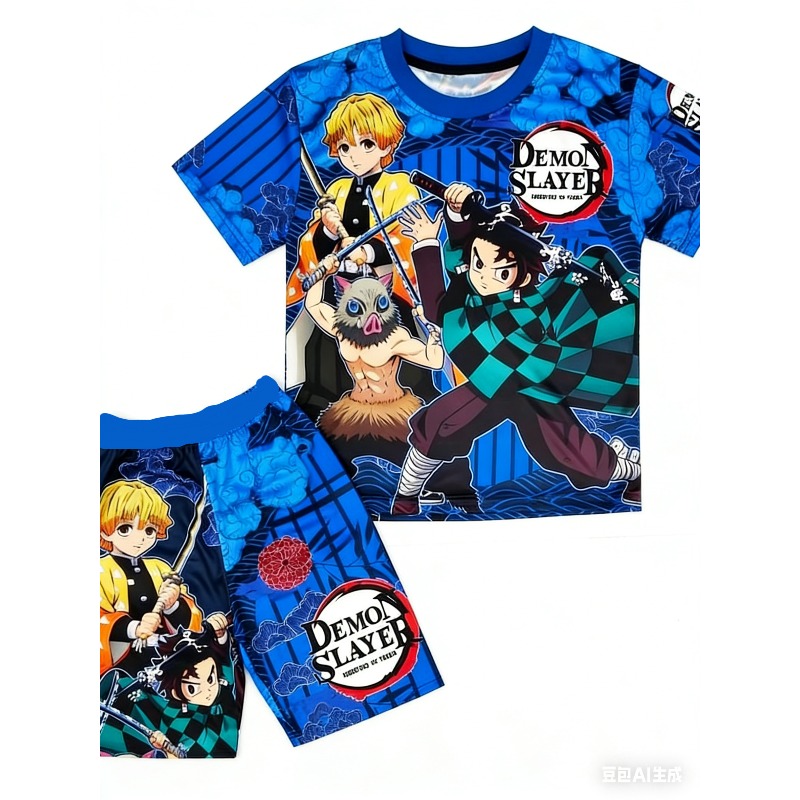 Demon Slayer Kinder-T-Shirt-Sh – Anime Cosplay Tanjiro Bewertung und Preis