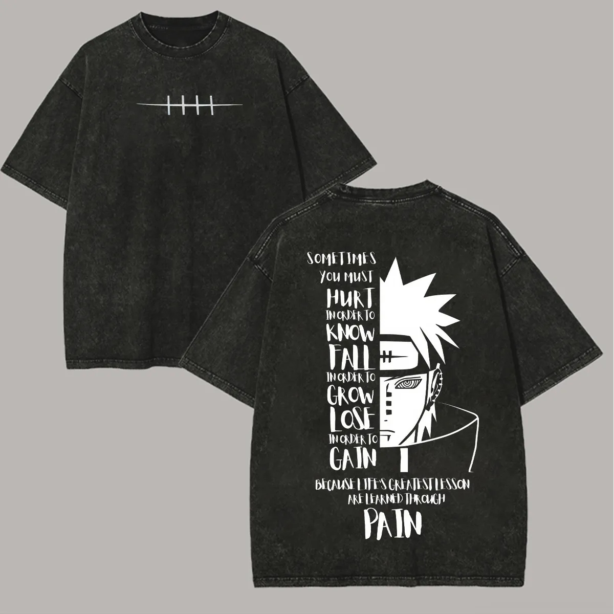 Naruto Pain T-Shirt mit Zitat  – Anime Cosplay Quotes Bewertung und Preis